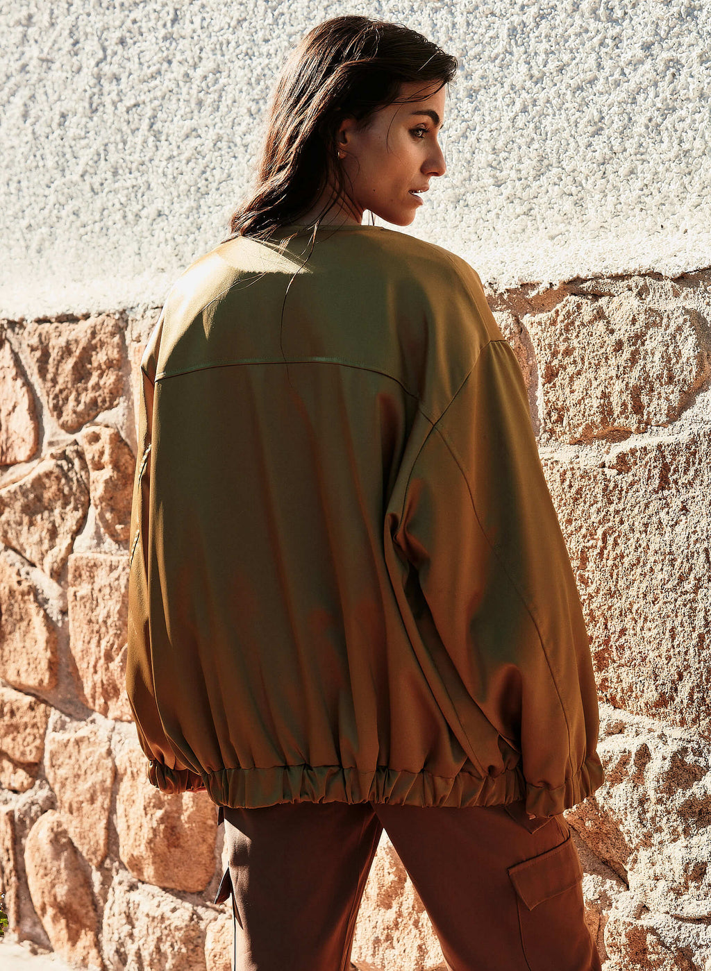 Bomber cruzada oversize