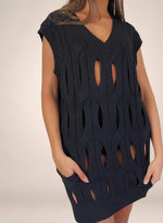 Chaleco/vestido cut out negro