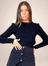 Jersey cropped ochos negro